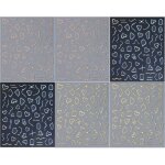 6 autocollants 3d pour ongles, effet bronzant, french manucure simple, laser, or rose, p�che, colle pour ...