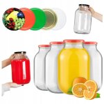6 bocaux de 3 l pour conserves et liqueurs + couvercle fi100