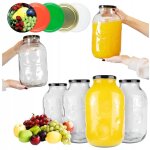 6 bocaux en verre de 5 l pour conserves et liqueurs