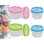 6 bo�tes cong�lation plastique 160 ml, petites bo�tes bento, 3 couleurs, couvercles inclus