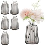 6 mini vases en verre - petits d�coratifs de table mariage - vintage single - mini vase pour d�corations ...