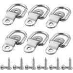 6 pcs anneaux arrimage en acier inox d anneau de fixation avec vis pour remorque bateaux voiture cargaison ...