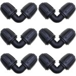 6 pcs connecteurs coud�s, raccord arrosage 16 mm, connecteur de tuyau d'irrigation de jardin, pour connecteurs ...