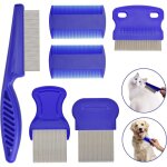 6 pcs peigne anti poux, peigne  poux, peigne anti puces pour chat et chien, peigne anti poux chien, ...