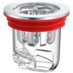 6 pices attrape cheveux douche transparent clapet anti odeur diamtre du siphon de sol applicable 3, ...