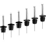 6 pi�ce bec verseur alcool acier inoxydable, bec conique avec capuchons anti - poussi�re et brosse de ...