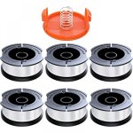 6 pices bobine fil coupe bordure compatible avec black et decker, 1, 65mm avec 9m fil coupe bordure, ...