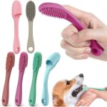 6 pices brosse  dent chien, brosse  dents  doigt animaux, silicone brosse  dents pour animaux, brosse ...