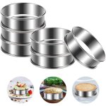6 pi�ces cercle tartelette, cercle a patisserie 8cm, cercles et cadres � p�tisserie, cercle a tartelette, ...