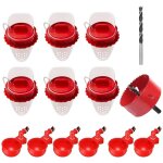 6 pices chicken feeder et 6 pices abreuvoir de poulet, abreuvoir poules automatique pour poulets pas ...