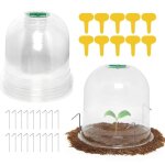 6 pices cloche pour plantes de jardin, 26cm x 20cm couverture de cloche de dme de plante mini serre ...