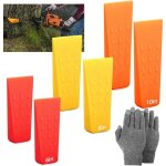 6 pi�ces coin d'abattage plastique, coin abattage, coin pour fendre le bois, deux de chaque : 6 pouces, ...