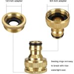 6 pi�ces connecteur de tuyau d'arrosage, connecteur de robinet de jardin en laiton massif, connecteur ...
