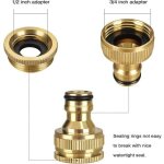 6 pi�ces connecteur de tuyau d'arrosage, connecteur de robinet de jardin en laiton massif, connecteur ...