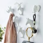 6 pices crochets patres porte manteau mural tte d'animal cerf lphant chvre crochets decoratif murale ...
