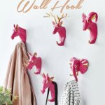 6 pices crochets patres porte manteau mural tte d'animal cerf lphant chvre crochets decoratif murale ...