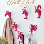 6 pi�ces crochets pat�res porte manteau mural t�te d'animal cerf �l�phant ch�vre crochets decoratif murale ...