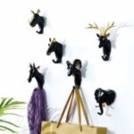 6 pices crochets patres porte manteau mural tte d'animal cerf lphant chvre crochets decoratif murale ...