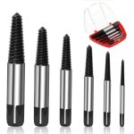 6 pi�ces extracteur de vis, extracteur de boulons, extracteur de vis casse avec bo�te de rangement pour ...