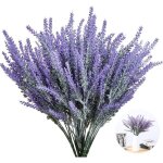 6 pi�ces fleurs de lavande artificielles bouquet fleurs artificielles violettes deco, d�coration de fleurs ...