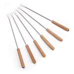 6 pices fourchettes  fondue au fromage avec manche en bois pic fondue inoxydable pique  fondue bourguignonn ...