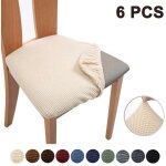 6 pices housses de sige de chaise en jacquard extensible, housses de coussin de sige de chaise de ...