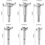 6 pi�ces m�ches bois forstner, fraise bois carbure diametre 30 / 35 / 40 / 45 / 50 / 60mm, pour faconner ...