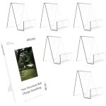 6 pi�ces porte livre, support de livre en acrylique, transparent serre livres, presentoir livre pour ...