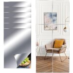 6 pi�ces verre miroirs muraux autocollant 30 x 20 cm, antid�flagrant carr�s flexible miroir acrylique ...