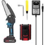 6 pouces mini trononneuse 21v, mini trononneuse lectrique sans fil, avec 2 batteries 1200 mah, mini ...