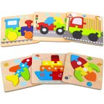 6 puzzles en bois pour tout - petits, jouets d'�veil stem, jouets de voyage, cadeaux pour gar�ons et ...