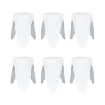 Paris prix - lot de 6 tabourets empilables 'eve' 46cm blanc
