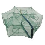 6 trous) 1 pice filet de pche pliant, sac de pche lanc  la main, cage de pche - choyclit