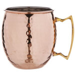 6 verre � cocktail 45 cl cuivre martel� - moscow mule - cosy & trendy