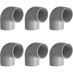 6 x coudes pvc � 90� 50mm, raccord u angle droit, assemblage adh�sif pour deux tubes, tuyau en pvc collable, ...