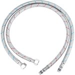 60 cm / 23. 6 inch 2 pi�ces tuyaux de raccordement flexibles robinets g3 / 8 x m10, tress� acier inoxydable ...