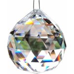 60 mm grande boule de cristal en verre clair boule de cristal boule de verre prisme pendentif arc - en ...