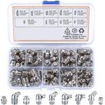 60 pi�ces assortiment de graisseurs, filet�s de graissage, m6 m8 m10 raccords de graisse, raccords filetage ...