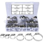 Cyslmuk - 60 pices colliers de serrage 7 tailles 8 - 38mm plage rglable en acier inoxydable serre joints ...