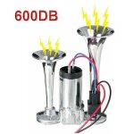 600db 12v double trompettes �lectrovanne �lectrique super fort voiture �lectrique klaxon d'air haut - ...