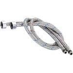 60cm 1 paire de tuyaux flexibles en acier inoxydable for mlangeur d'eau chaude, robinet de cuisine extractibl ...