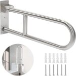 60cm barre d'appui pliable pour toilettes , barre d'appui wc handicap� 200 kg barre de s�curit� toilettes ...