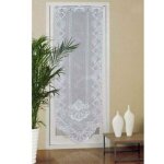 60cm x 180cm rideau de porte en dentelle, rideaux en voile de fen�tre semi transparents, rideau brod� ...
