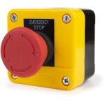660 v 10a bouton poussoir d'arr�t d'urgence, interrupteur d'arr�t d'urgence en plastique rouge coup de ...