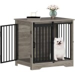 69 cm cage pour chiens, table d'appoint, cage pour chiots, 2 portes