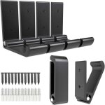 6pcs 3 '' crochet de capuche pliable crochet pliable noir crochet mural en alliage d'aluminium fixation ...