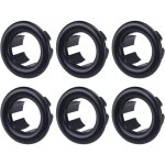 6pcs anneau de d�bordement d?�vier couvercle anneau de trop - plein de lavabo salle de bain noir