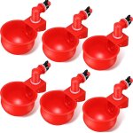 6pcs automatiques supplies abreuvoir poules tasses  bol bol en plastique, volailles distributeurs d'eau ...