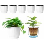 Basetbl - 6pcs bac à fleurs auto - irrigation plastique rond - blanc, pot avec réserve d'eau pot avec ... Basetbl - 6pcs bac à fleurs auto - irrigation plastique rond - blanc, pot avec réserve d'eau pot avec ...