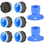 6pcs, mousseur m18. 5, embout cuisine salle de bain, aerateur de robinet d'evier plastique pour �conomiseur ...